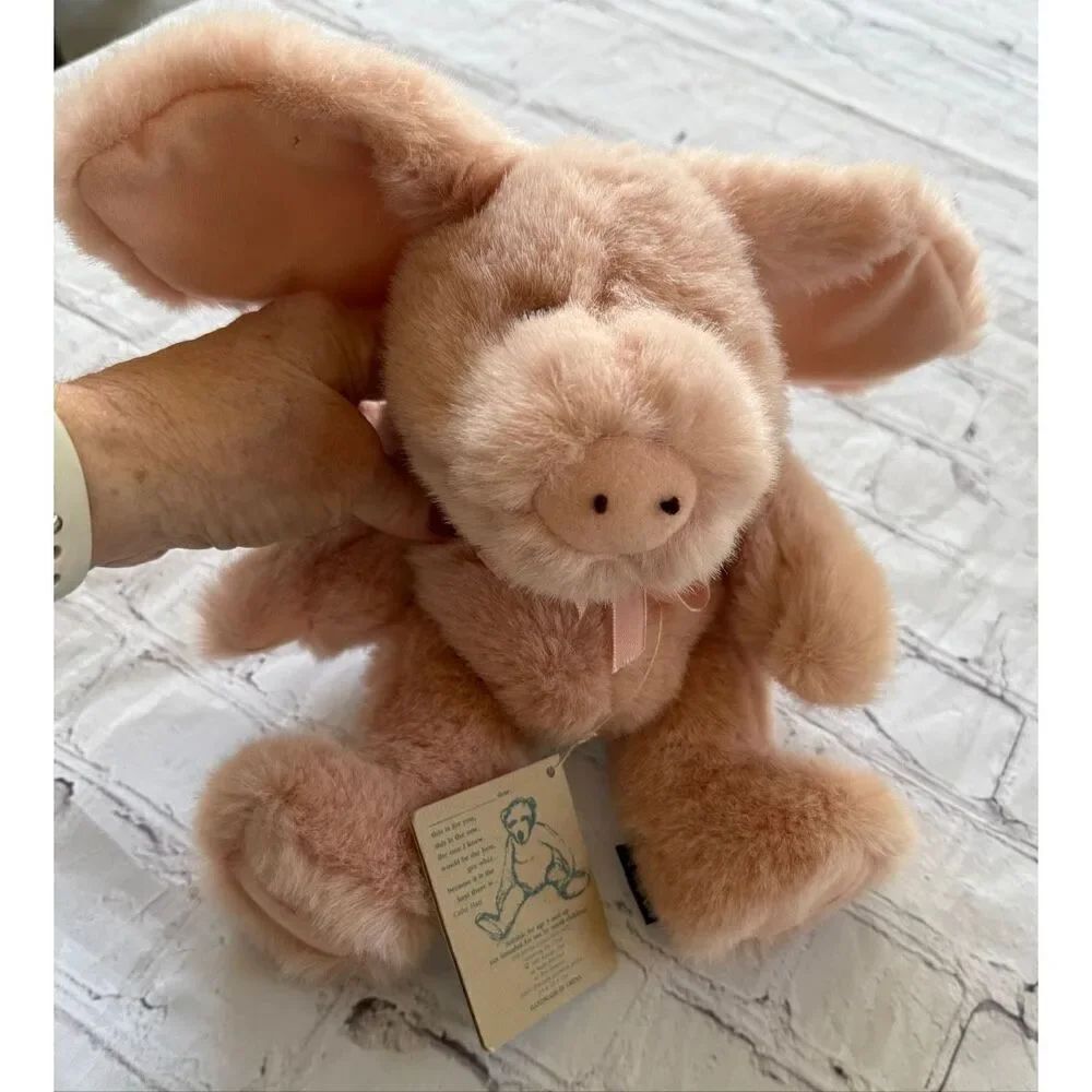 Vintage Boyds Bears Pink Pig Piggie Plush Stuffed Animal Fuzzy Cutesy Soft NWT